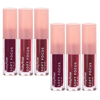 Gloss Tint Blur Soft Focus Ruby Rose HB-L6601 - Kit c/ 06 unid