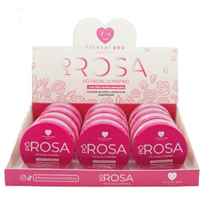 Pó Facial Ultrafino Rosa Forever You FY018 - Box c/ 12 unid