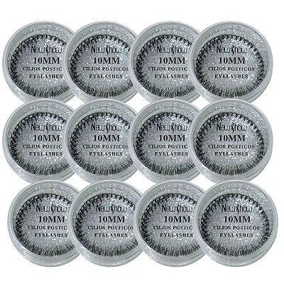 Cílios Postiços Tufo New Show 10mm - Pcte c/ 12 unid