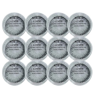 Cílios Postiços Tufo New Show 12mm - Pcte c/ 12 unid