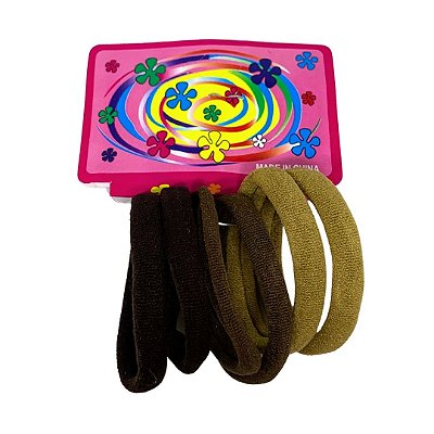 Kit com 06 Elástico de Cabelo Rabico