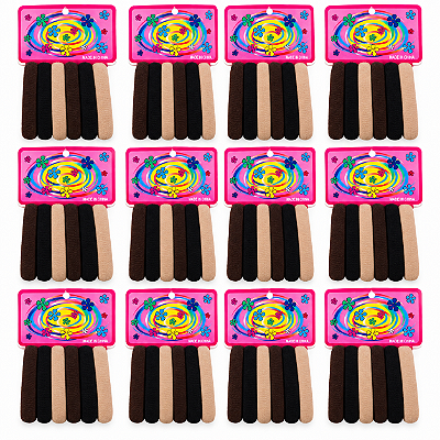 Kit com 06 Elástico de Cabelo Rabicó - Pcte c/ 12 unid