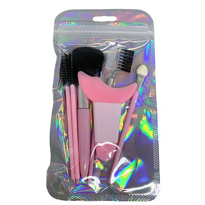 Kit com 08 Mini Pincel para Maquiagem