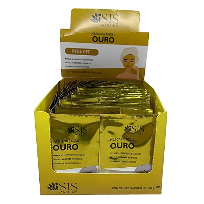 Máscara Peel Off Facial Ouro Isis Make-Up IS1083 - Box c/ 60 unid