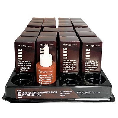 Sérum Facial Suavizador de Olheiras Max Love - Box c/ 24 unid