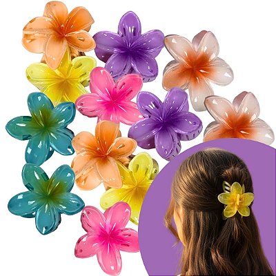 Presilha para Cabelo Flor Média - Pcte c/ 12 unid