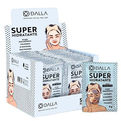 Máscara Facial Super Hidratante Peel Off Dalla DL1004 - Box c/ 60 unid
