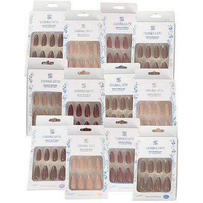 Unhas Postiças Autocolantes Sabrina Sato SP1291 - Pcte c/ 12 unid