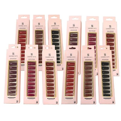 Unhas Postiças Autocolantes Sabrina Sato SP1308 - Pcte c/ 12 unid