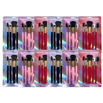 Kit com 05 Pincéis para Maquiagem Sabrina Sato SP165 - Pcte c/ 12 unid