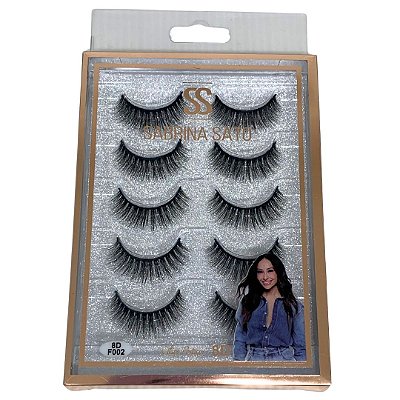 Cílios Postiços 8D F002 com 05 Pares Sabrina Sato SP3133