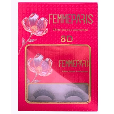 Cílios Postiços 8D F003 Femme Paris FM1013 - Box c/ 06 unid