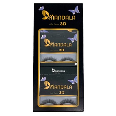 Cílios Postiço 3D F001 Mandala MC013 - Box c/ 10 unid