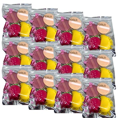Kit com 04 Esponjas Sortidas Mandala MM117 - Pcte c/ 12 unid