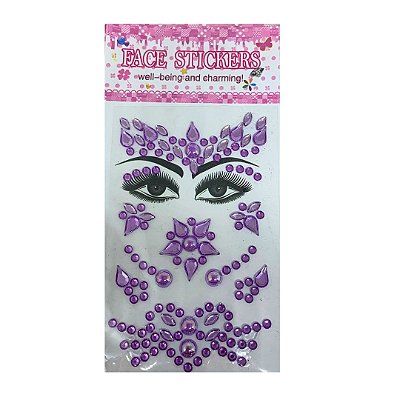 Adesivo Joia Strass Face Stickers
