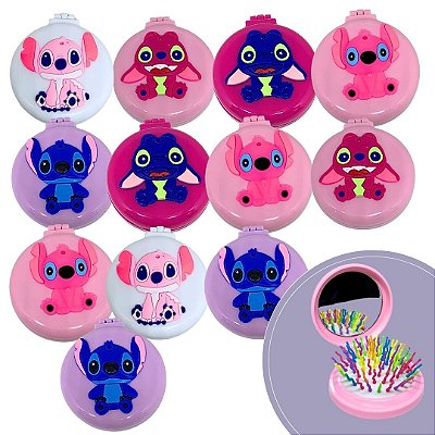 Escova com Espelho Lilo Stitch NO:0113-1 / S-0113 - Pcte c/ 12 unid