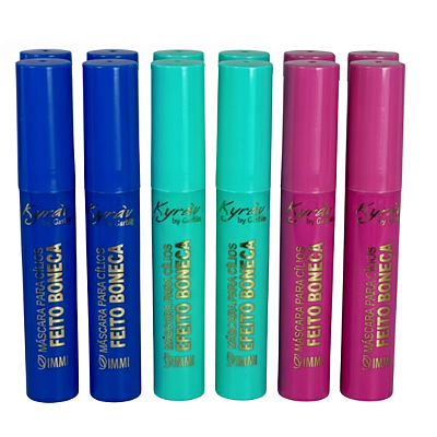Máscara de Cílios Efeito Boneca Super Volume 3,5g Kyráv 742 - Kit c/ 06 unid