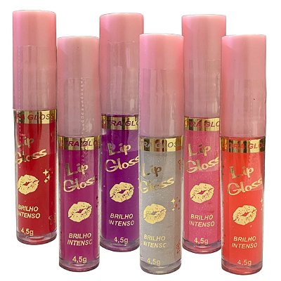 Lip Gloss Labial Brilho Intenso 4,5g Kyráv 702 - Kit c/ 06 unid