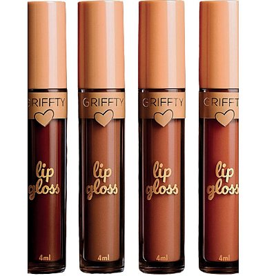 Lip Gloss Choco Lover Griffty GF-B10V3 - Kit c/ 04 unid