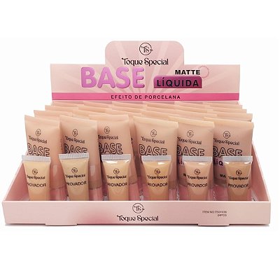 Base Líquida Matte Efeito Porcelana Toque Special TS01036 - Box c/ 24 unid