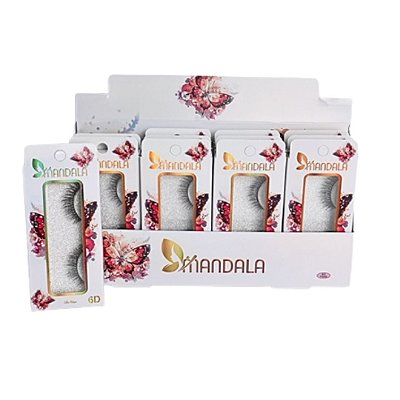 Cílios Postiços 6D F008 Mandala MM2007 - Box c/ 12 unid