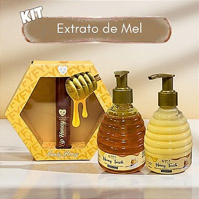 Kit Corporal & Lábios 03 Itens com Extrato de Mel