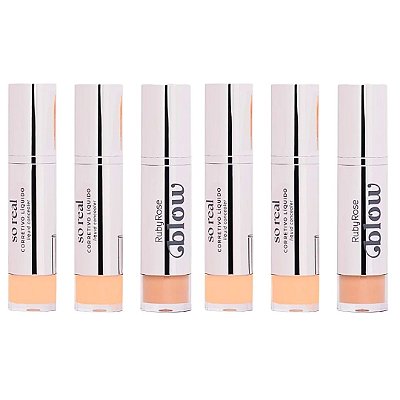 Corretivo Líquido Blow So Real G2 Ruby Rose HB-M064 - Kit c/ 06 unid