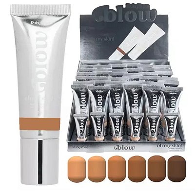 Base Líquida Blow Oh My Skin G2 Ruby Rose HB-M303 - Box c/ 36 unid