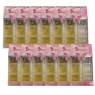 Strass de Decoração para Unhas Mandala MM5012 - Pcte c/ 12 unid