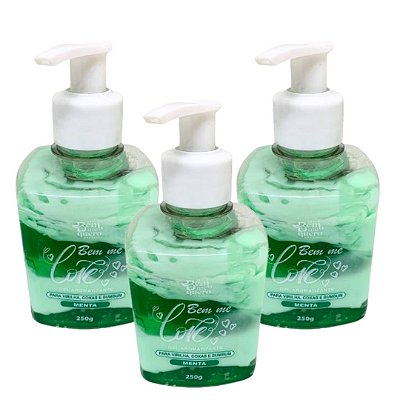 Gel Aromatizante Menta Bem Me Love Bella Bem Me Quero - Kit c/ 03 unid