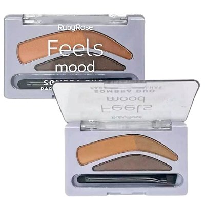 Sombra Duo Para Sobrancelhas Feels Mood Ruby Rose Hb-9357 Cor 02