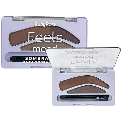 Sombra Duo Para Sobrancelhas Feels Mood Ruby Rose Hb-9357 Cor 04
