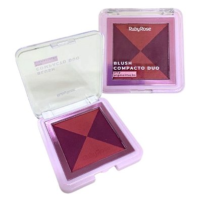 Paleta de Blush Compacto Duo Ruby Rose HB-F585 Cor DB05