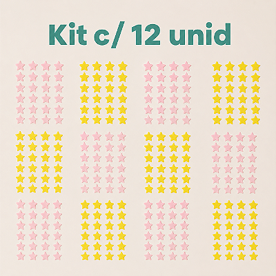 Adesivos Secante Para Acne Espinhas Estrelas Colorida - Kit C/ 12 Unid