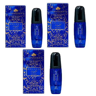 PERFUME GOLDEN NIGHT POUR FEMME 30ML VERNISSAGE - KIT C/ 03 UNID
