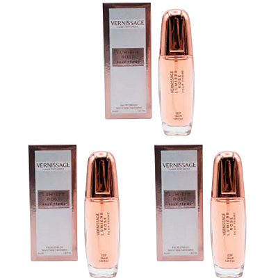 Perfume Lumiere Rose Pour Femme 30ml Vernissage - Kit C/ 03 Unid