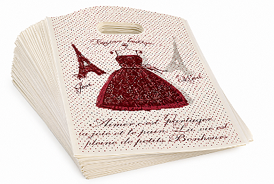 Sacola Estampada Paris Tam 20 x 15 - Pcte C/ 100 Unid