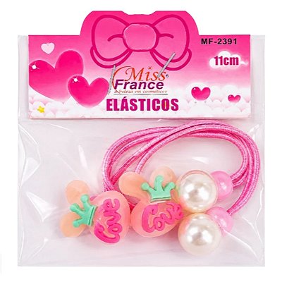 Elásticos para Cabelo Infantil Miss France MF-2391