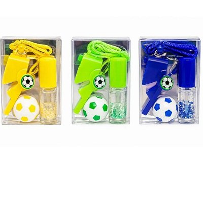 Lip Gloss Com Chaveirinho Apito Da Copa Yyc-0103 - Kit C/ 3 Unid