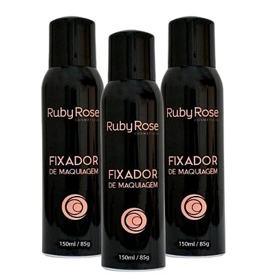 Fixador de Maquiagem Ruby Rose HB-312 - Kit c/ 03 unid