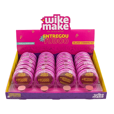 Blush Compacto Entregou Tudo Wike Make WM0029- Box c/ 24unid