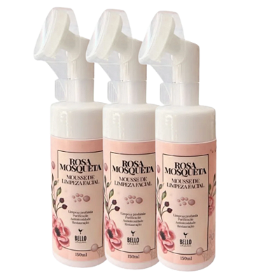 Mousse Rosa Mosqueta Bello Charme BC018 Kit c/ 03 Unid