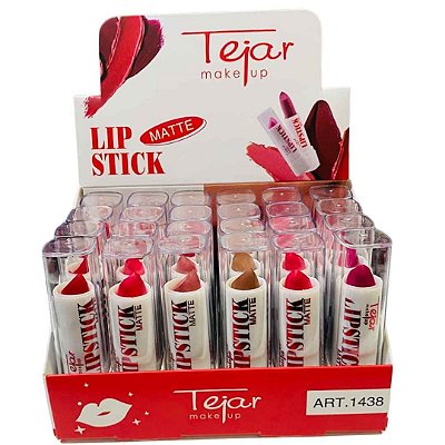 Batom Matte Lip Stick Tejar Makeup 1438 Box c/ 24unid