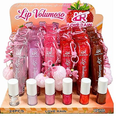 Lip Volumoso Chaveirinho Love Rain LR-58048 - Box c/ 24 unid