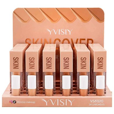 Corretivo Liquido Skin Cover Yvisy VS5020 - Box c/ 24 unid