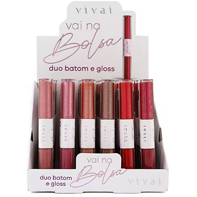 Duo Batom e Gloss Vai Na Bolsa Vivai 3312.1.1 - Box c/36unid