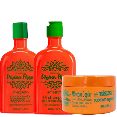 Kit Shampoo e Condicionador Divina Flora + Máscara Capilar Grátis