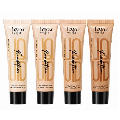 Base Liquida Foundation Tejar 224 - Kit c/ 04unid