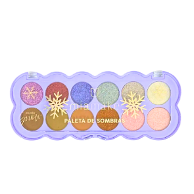 Paleta De Sombras 12 Cores Snow Mia Make 640