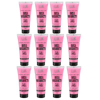 Hibratante Corpo e Rosto Rosa Mosqueta Luk - Kit c/ 12unid
